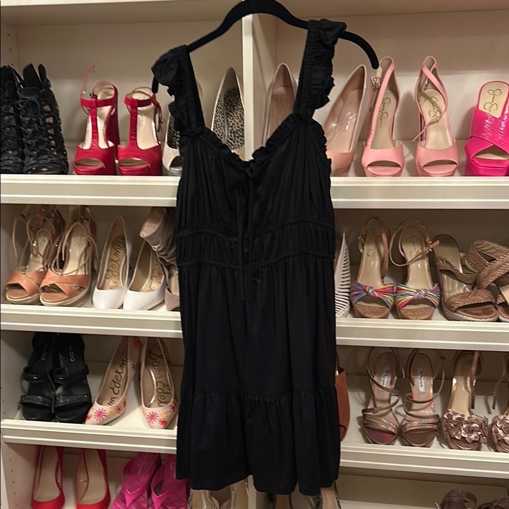 GAP Black Ruffled Mini Dress